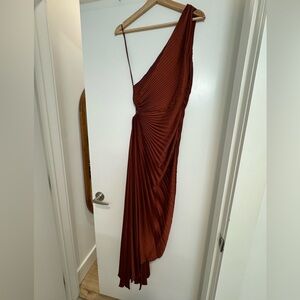 A.L.C. Asymmetrical Dress in Rich Burgundy